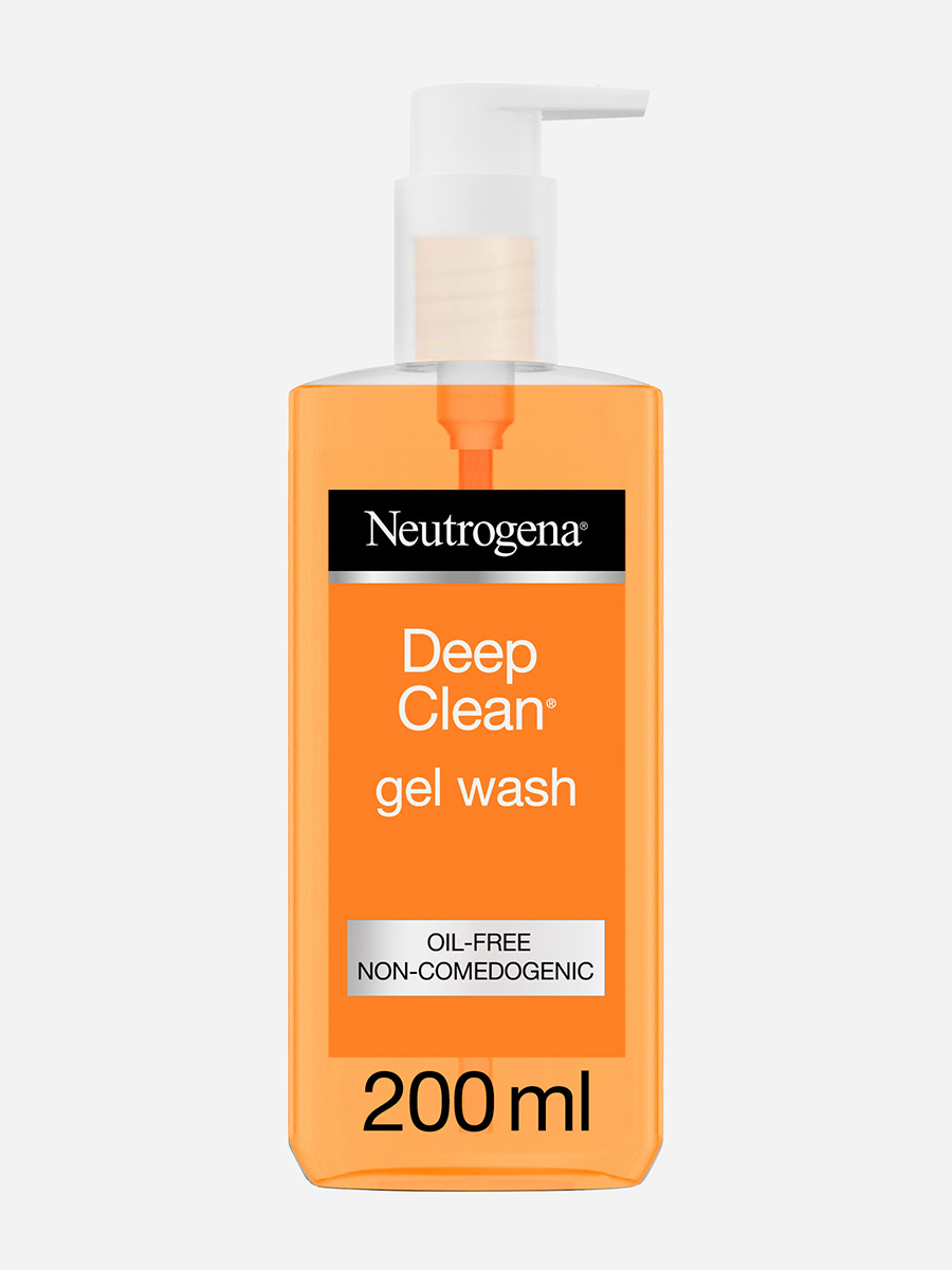 Neutrogena Deep Clean Face Wash, 200ml Gel Cleanser for All Skin Types, Including Oily, Clogged and Acne-Prone, Removes Dead Skin Cells for a Refreshed and Clear Complexion