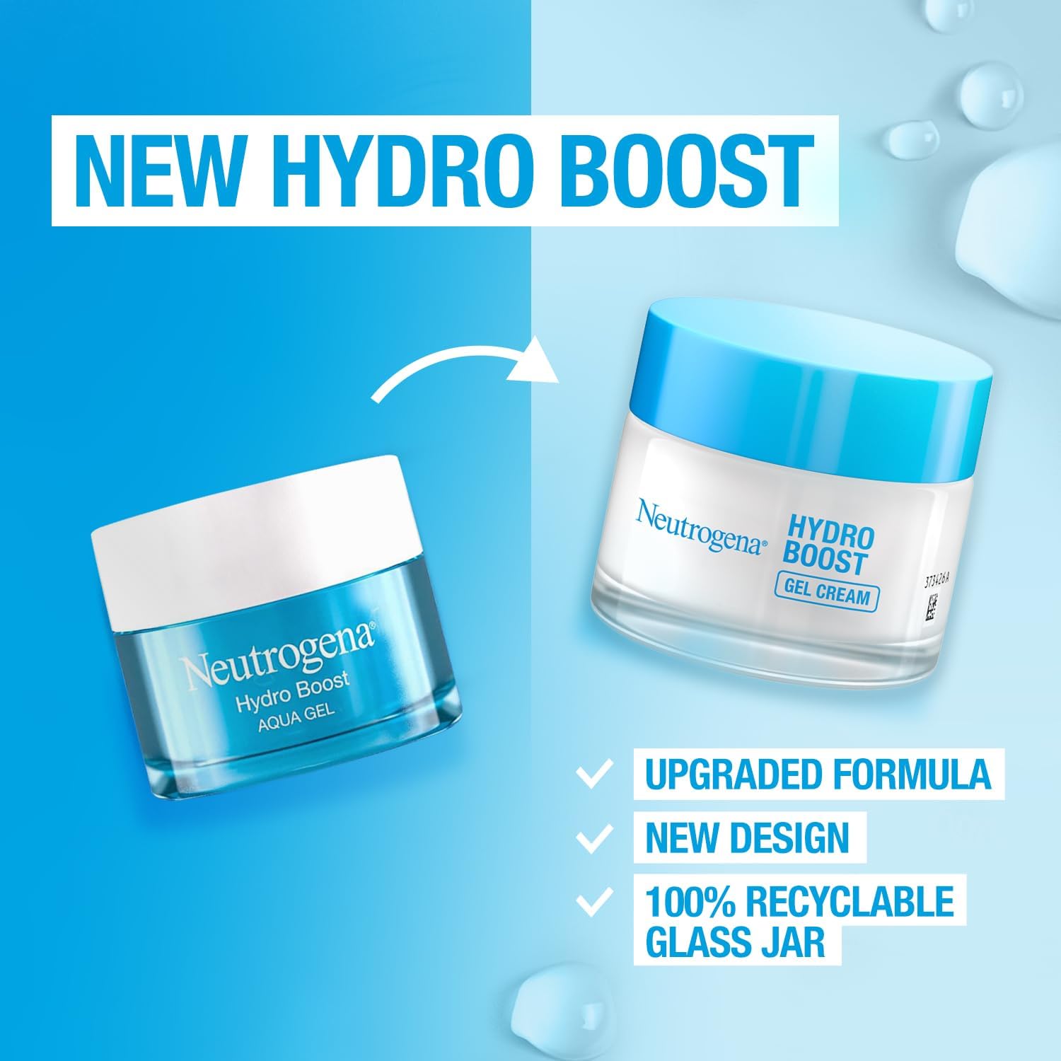 Neutrogena Face Moisturizer Water Gel, Hydro Boost, Normal to Combination Skin. For dehydrated, dull and tired-looking skin. Instantly delivers intense hydration, 50ml (Pack of 2) - Image 5