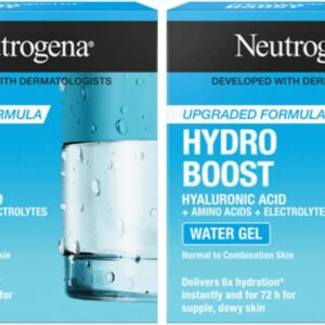 Neutrogena Face Moisturizer Water Gel, Hydro Boost, Normal to Combination Skin. For dehydrated, dull and tired-looking skin. Instantly delivers intense hydration, 50ml (Pack of 2)
