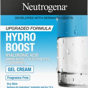 Neutrogena Face Cream Gel Hydro Boost, Quenches Dry Skin And Keeps It Looking Smooth And Supple. Lightweight, Quick-Absorbing Formula, 50Ml
